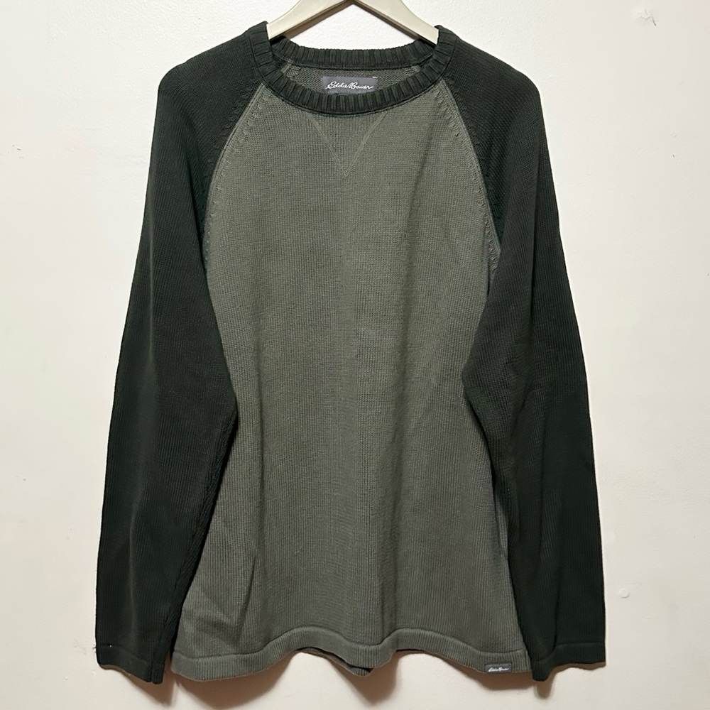 Eddie Bauer green pullover sweater Size L